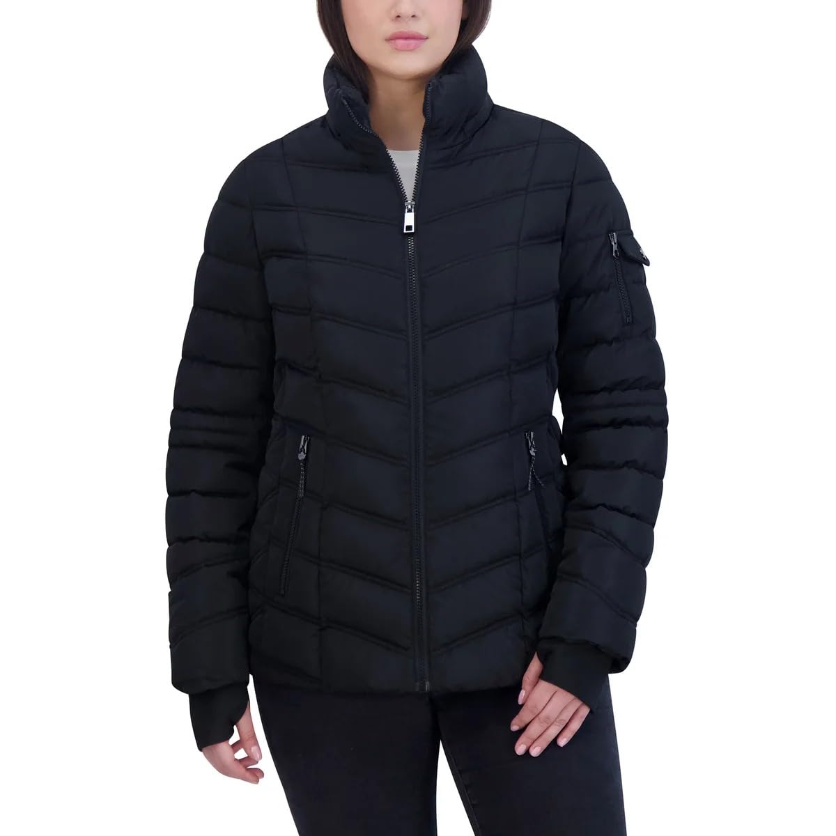 Nautica Women's Waterproof Puffer Jacket with Faux Fur Hood - Warm Winter Coat for Outdoor Activities & Casual Wear