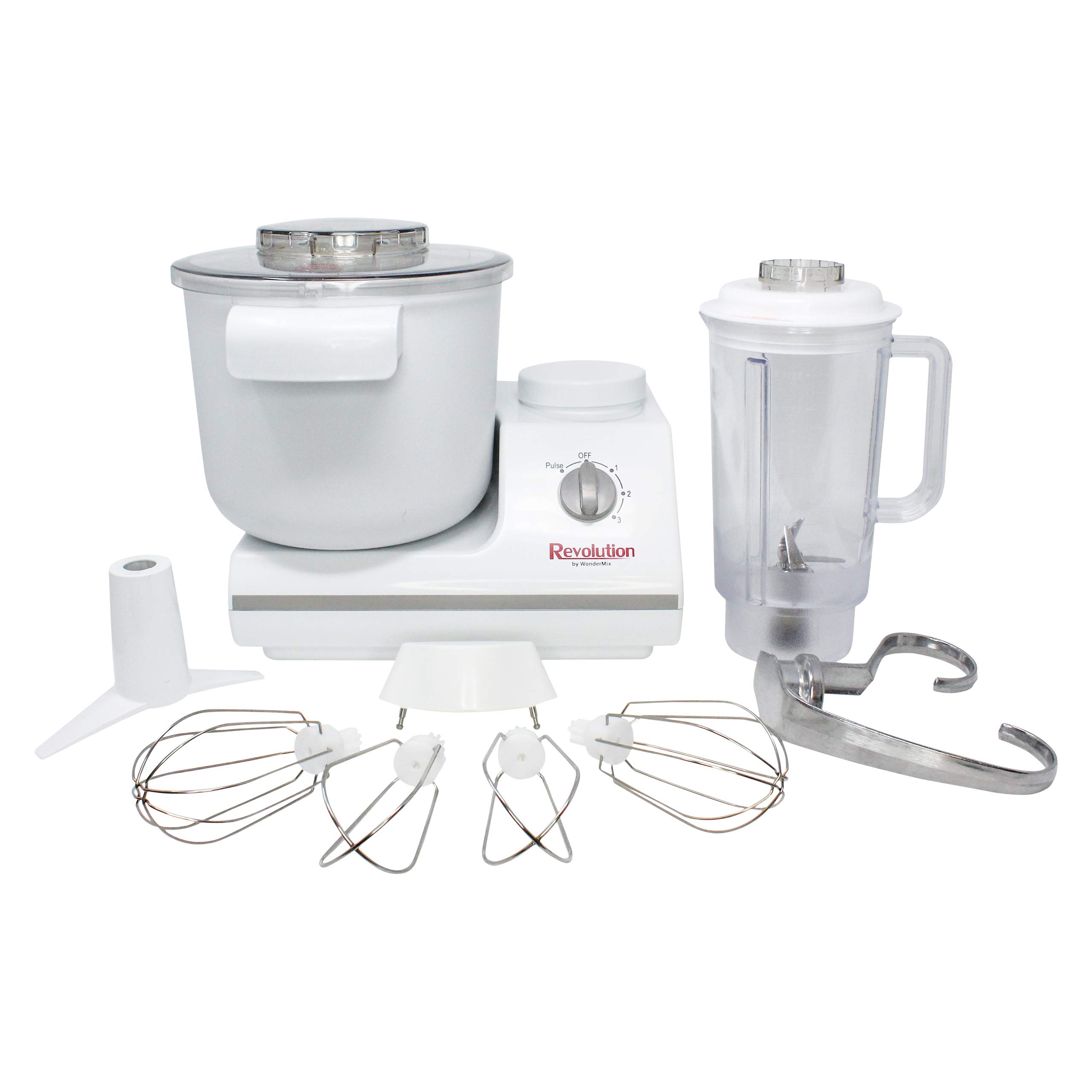 WONDERMILL Electric Stand Mixer - Complete Bread Dough Mixer with Dough Hook, Kneader & Maker - Upgraded Wondermix Revolution Kitchen Mixer for Baking Bread, Cookies, Pizza Dough & Pastries - Perfect for Home Bakers & Professional Kitchens