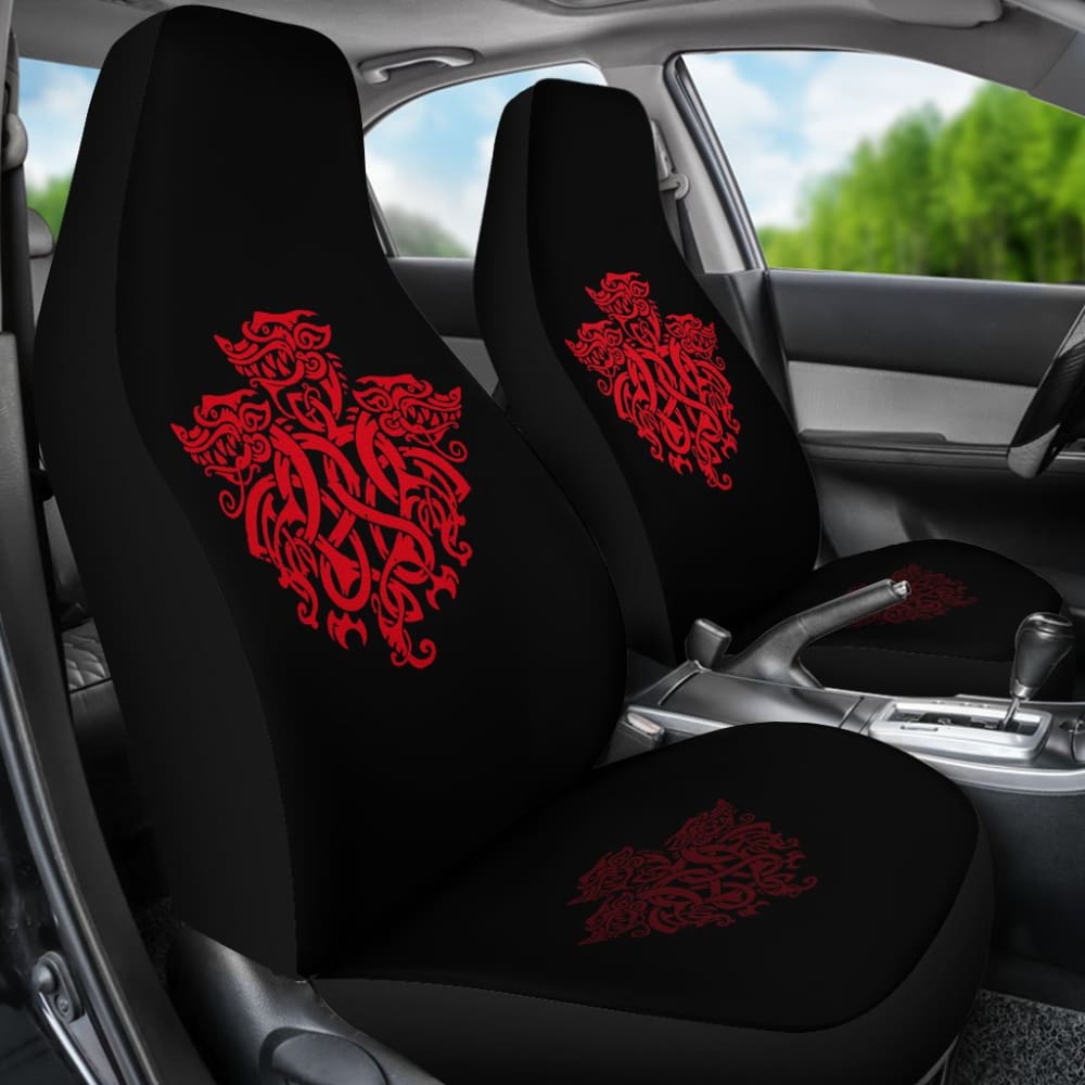 Premium Celtic Red Dragon Embroidered Car Seat Covers - Durable Universal Fit for Cars, Trucks & SUVs - Perfect for Celtic Pride, Gift Giving & Auto Interior Protection