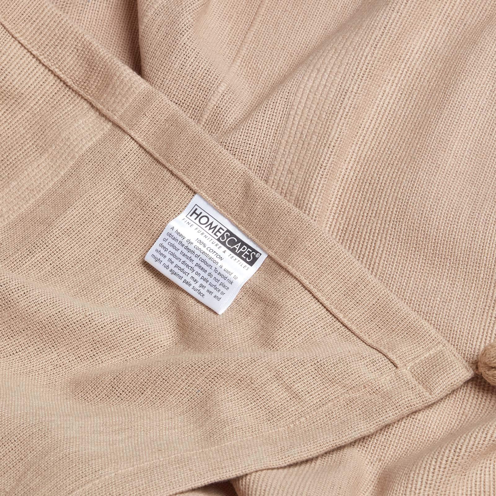 Rajput Ribbed Throw Blanket - 90 x 100 Inches - Handmade 100% Cotton Beige Sofa Cover - King Size Bedspread for Double Bed - Machine Washable & Easy Care - Perfect for Living Room Decor, Bedroom Coziness & Home Styling