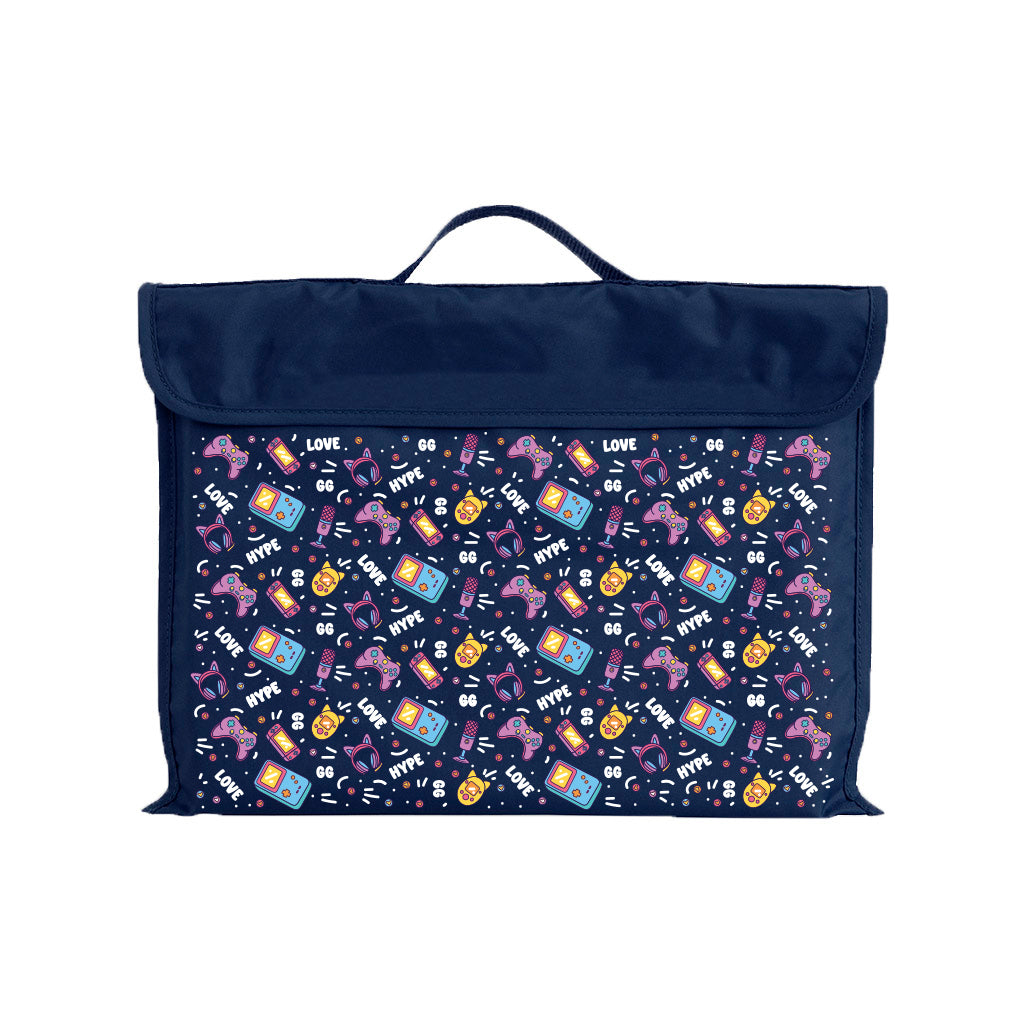 Eco-Friendly Reusable Library Book Tote Bag - Durable & Stylish for School, Shopping & Groceries - Pixel Chick Design