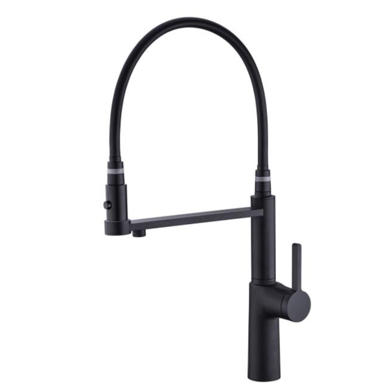 3-Way Black Brass Kitchen Faucet with Swivel Spout - 3-in-1 Multi-Function Pull Down Sink Faucet for Modern Home, Restaurant & Commercial Use