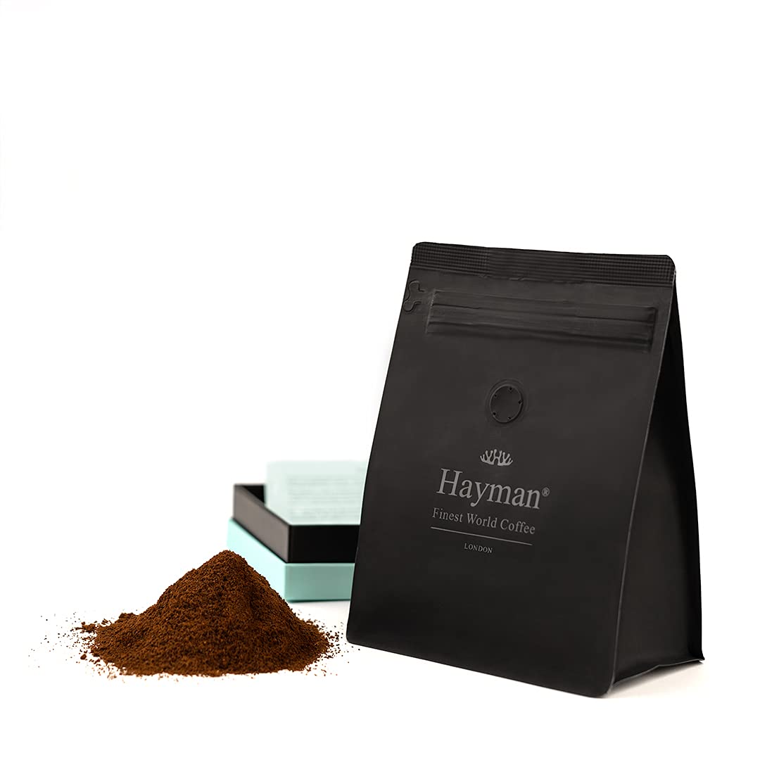Premium Hayman Coffee - 100% Panama Geisha Ground Coffee, Medium Roast, Freshly Roasted Specialty Coffee | Gesha Coffee Beans from Panama (16oz/454g Box) - Perfect for Home Brewing, Gifts & Coffee Enthusiasts