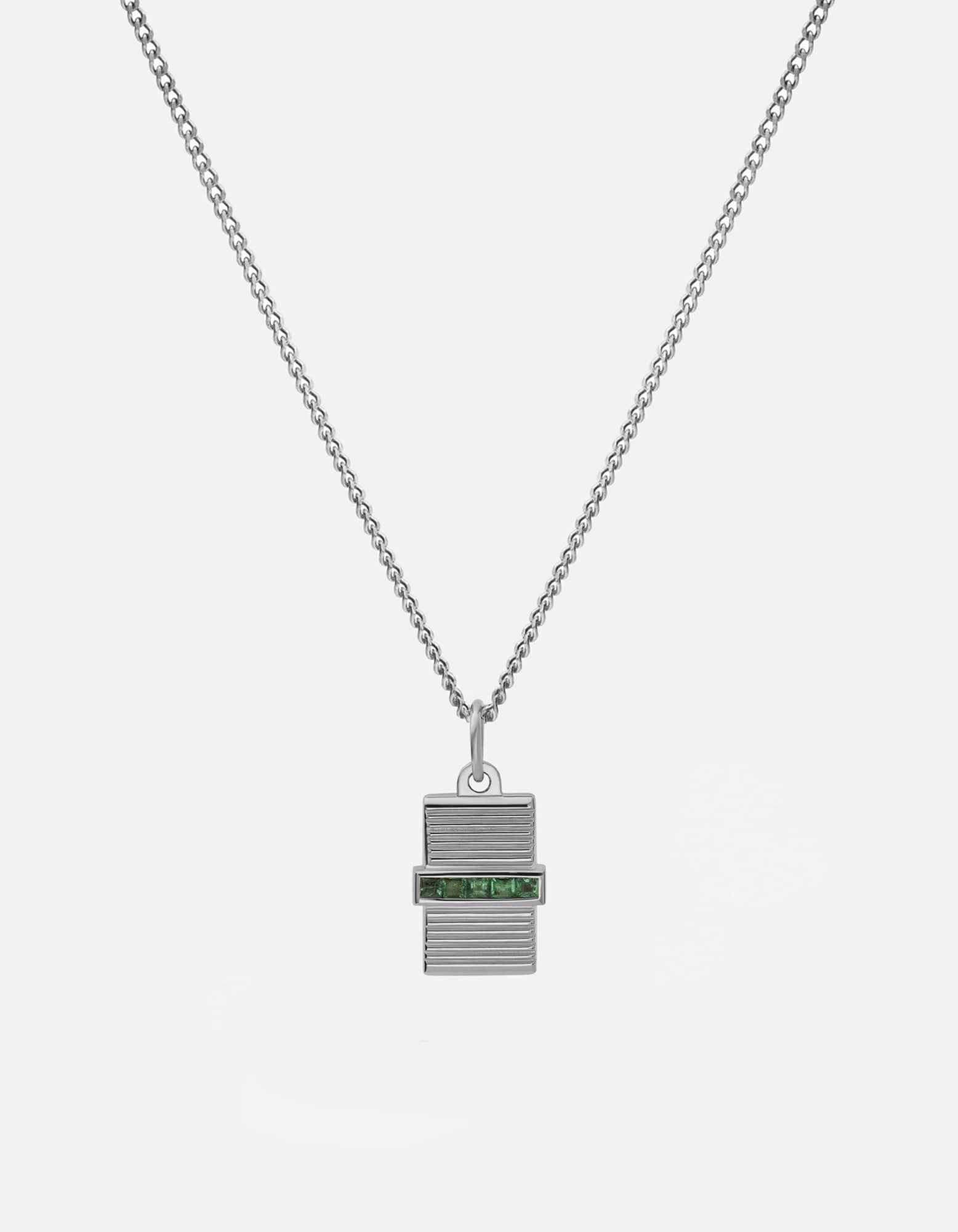 Sterling Silver Emerald Pendant Necklace for Women - Elegant Jewelry Gift for Birthday, Anniversary & Special Occasions