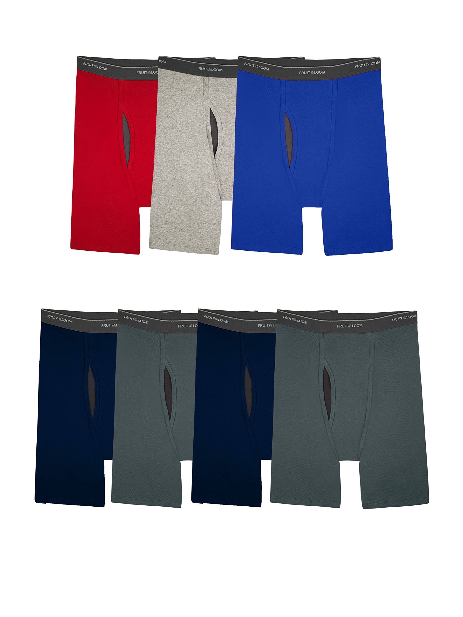 Fruit of the Loom Men's Coolzone Boxer Briefs - Moisture Wicking, Breathable Underwear - Multipack Assorted Colors for Workout, Sports & Everyday Comfort