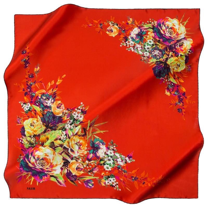 Premium Turkish Silk Scarf - Aker Naaise No.13 Luxury Womens Fashion Accessory for Elegant Outfits & Special Occasions