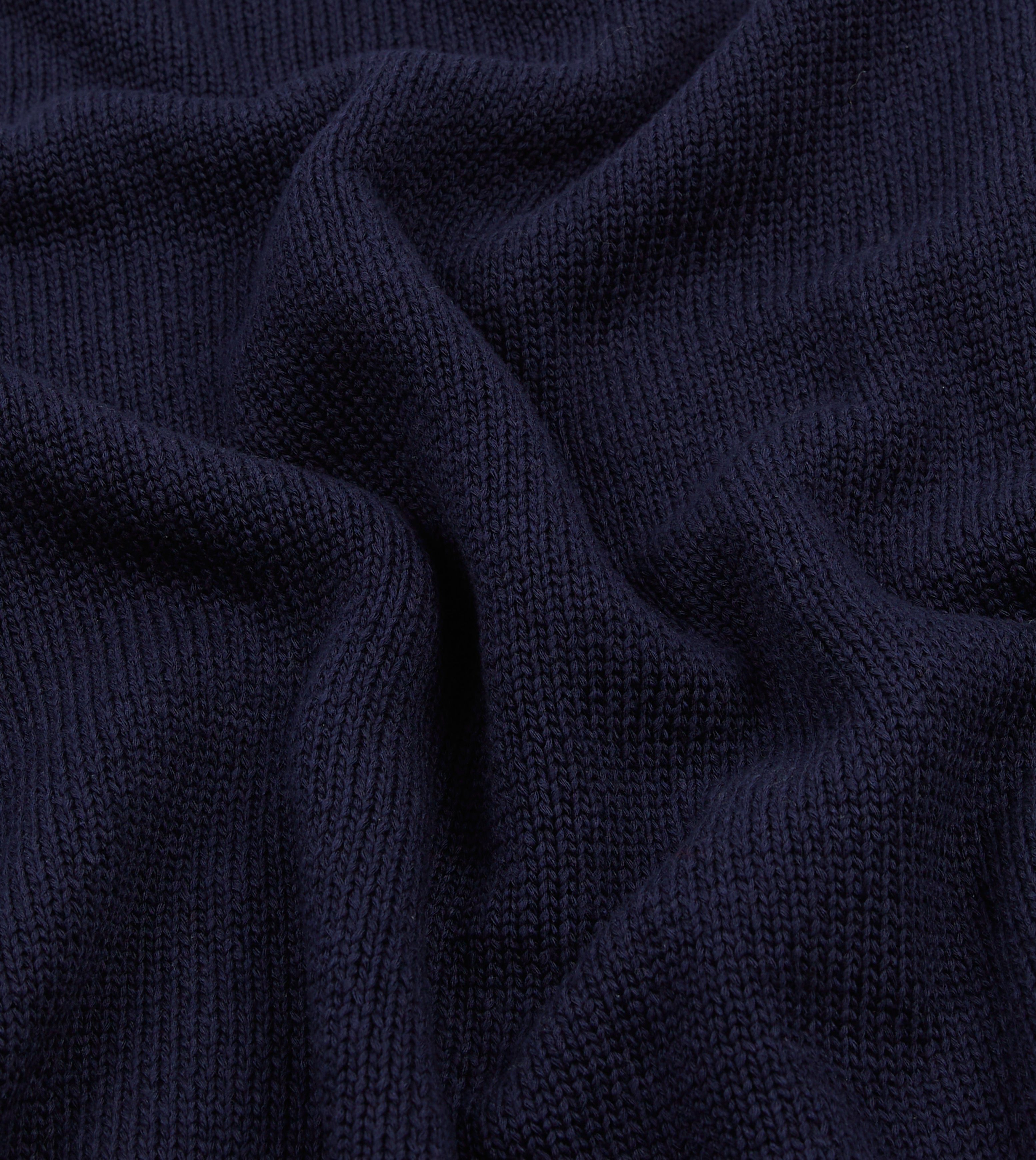 Navy Blue Cotton Mock Neck Sweater for Women - Soft & Comfortable Pullover for Casual Wear, Office, and Fall Outfits