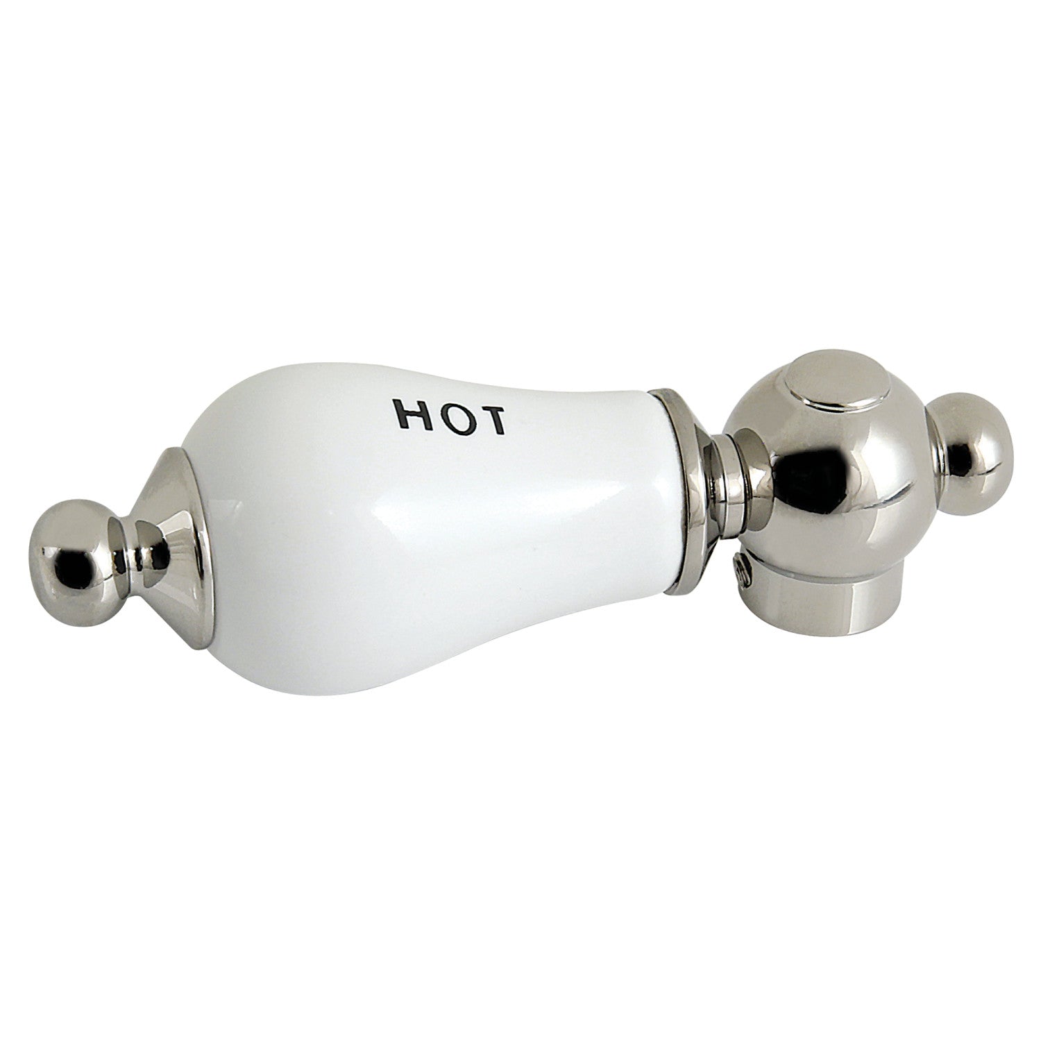 Vintage Aqua AEPL6H Porcelain Lever Handle Faucet for Bathroom Sink - Hot Side, Polished Nickel Finish - Perfect for Classic & Retro Home Decor