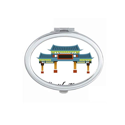 DIYthinker Traditional Korean Arch Mirror - Portable Folding Double-Sided Makeup Mirror with Stand | Perfect for Travel, Home Vanity & Professional Makeup Artists