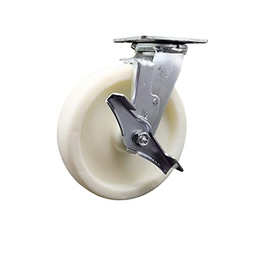 Swivel - Top Lock Brake - White