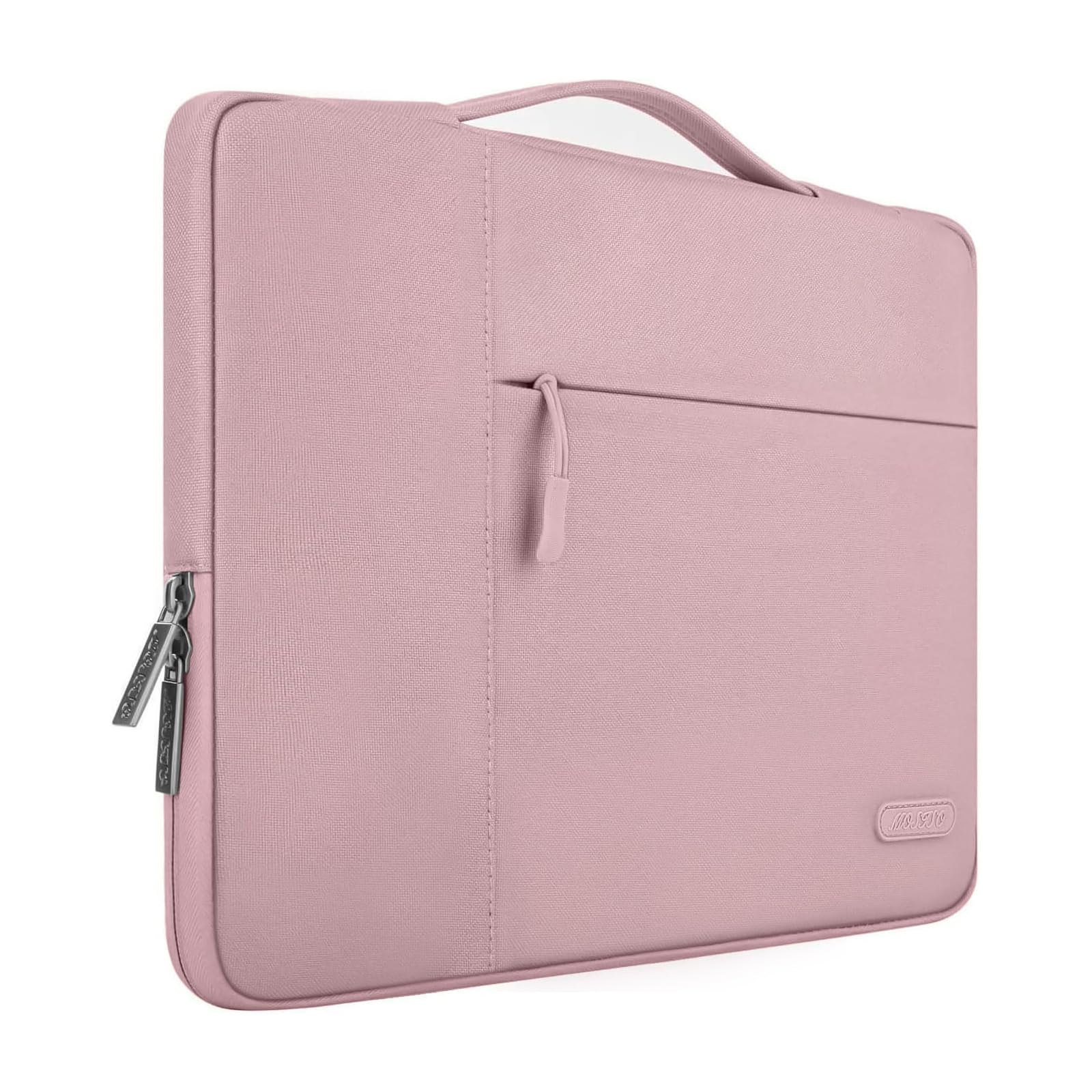 MOSISO 16 Inch Laptop Sleeve with Handle - Fits 15-15.6 Inch MacBook Pro, HP, Acer, Dell, Lenovo & ASUS Notebooks - Durable Polyester Computer Bag for Work, School & Travel - Pink