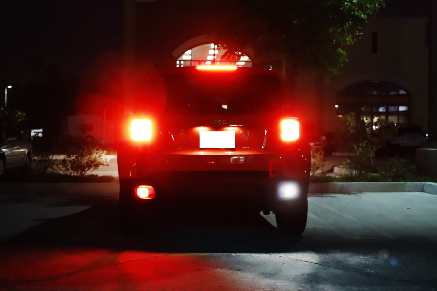 Euro/JDM LED Rear Fog & Backup Light Kit with Wiring Harness for 2015-2019 Jeep Renegade - Enhanced Visibility & Safety for Night Driving & Off-Road Adventures