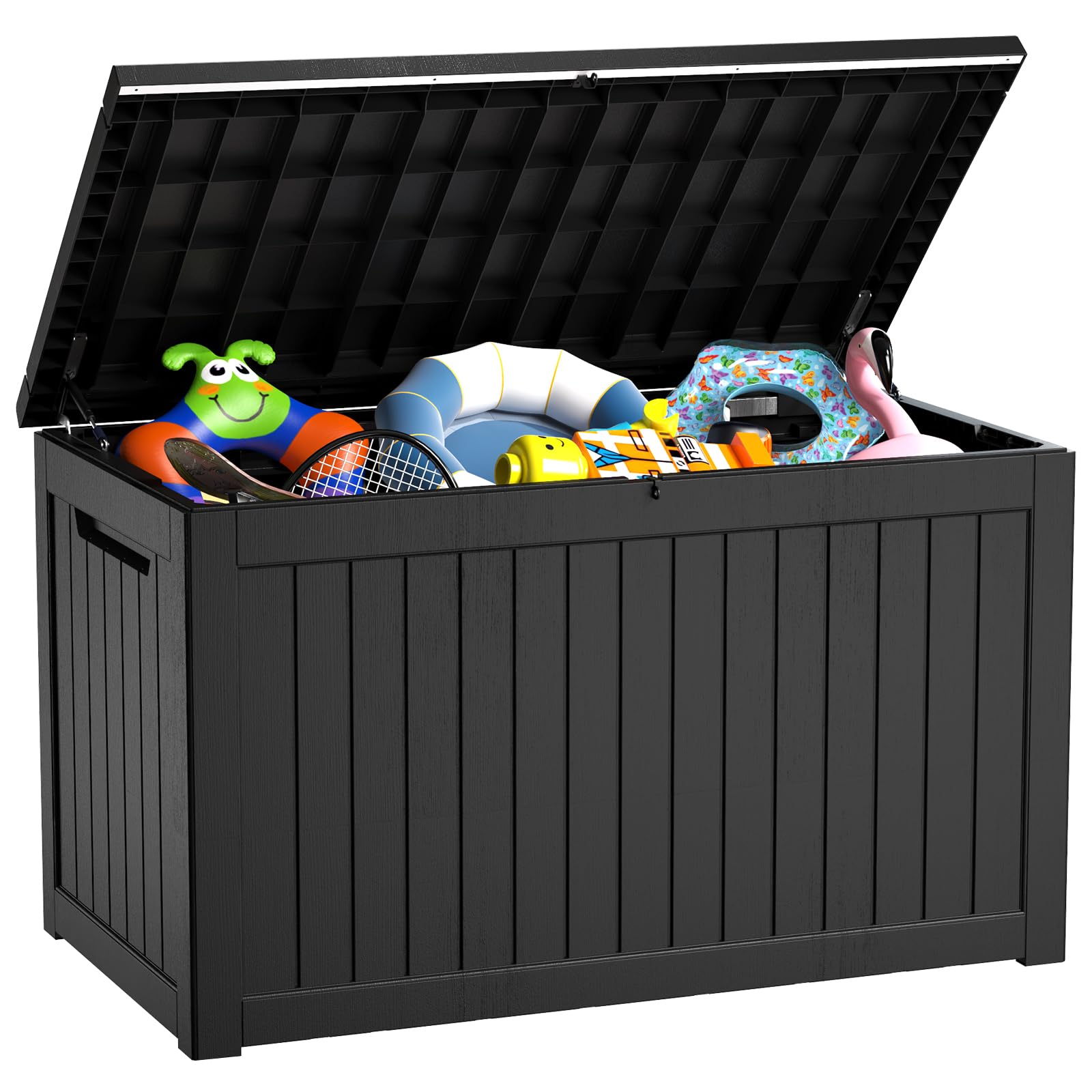 230 Gallon Resin Deck Box – Lockable Waterproof Storage Bin for Indoor & Outdoor Use – Organize Patio Furniture, Outdoor Cushions, Garden Tools & Pool Supplies – Perfect for Backyard, Poolside & Garage Storage
