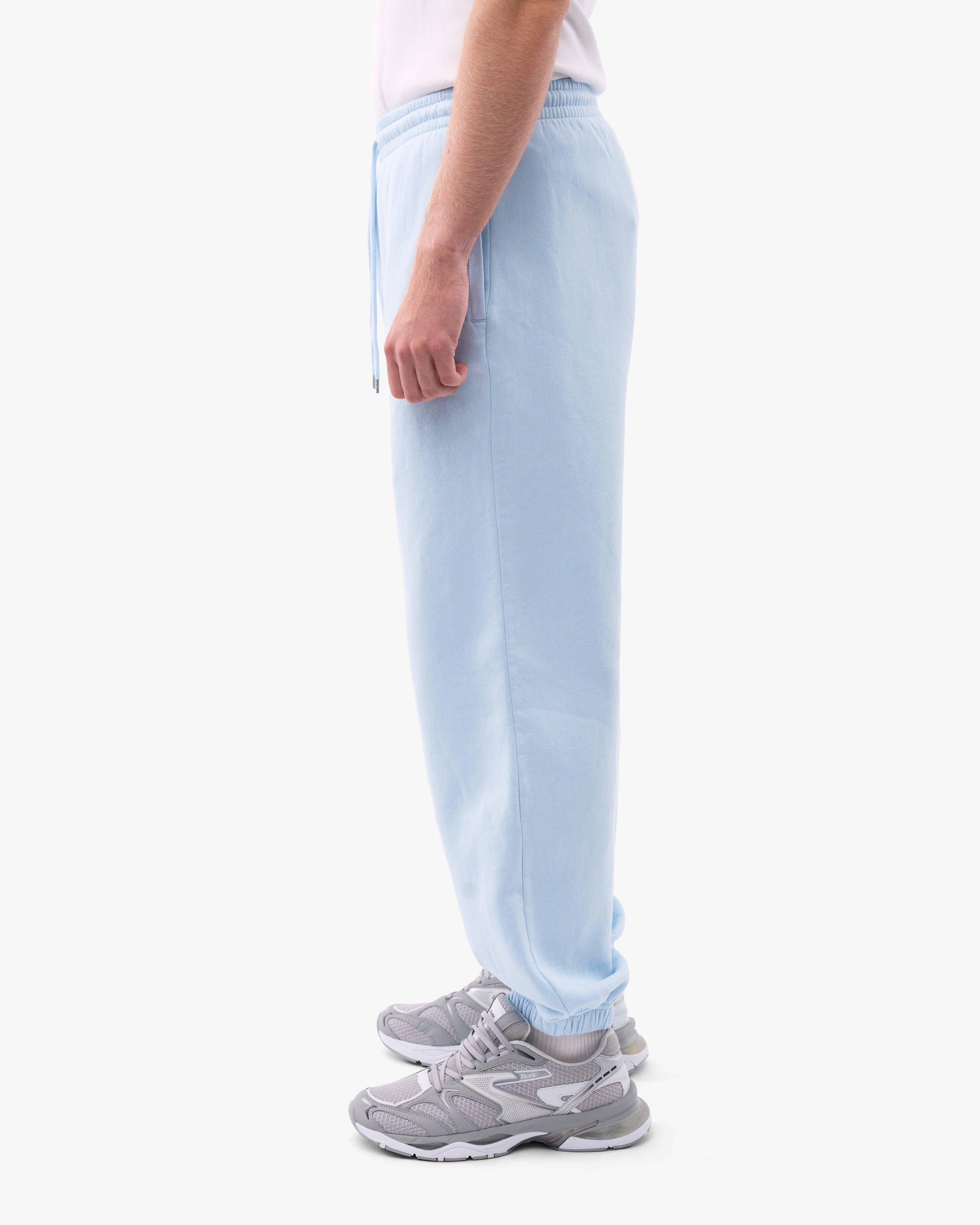 Organic Relaxed Sweatpants for Women - Soft Polar Blue Cotton Joggers - Perfect for Yoga, Lounging & Casual Wear