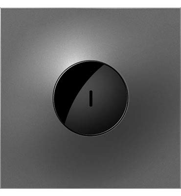 Legrand Adorne 15A Touchless Wave Light Switch with Matching Wall Plate (Magnesium Finish) - ASWV1532M2 - Hands-Free Lighting Control for Bathrooms, Kitchens & Smart Homes