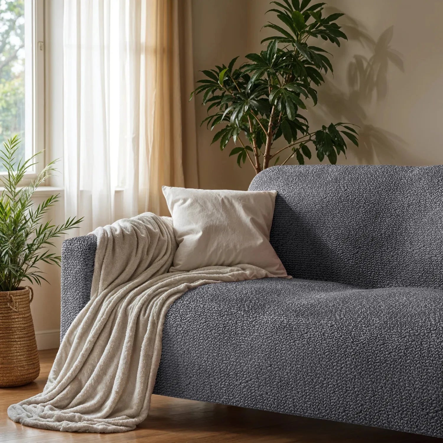 2 Seater Loveseat Slipcover - Soft Microfiber Fabric - Perfect for Living Room, Bedroom & Home Decor