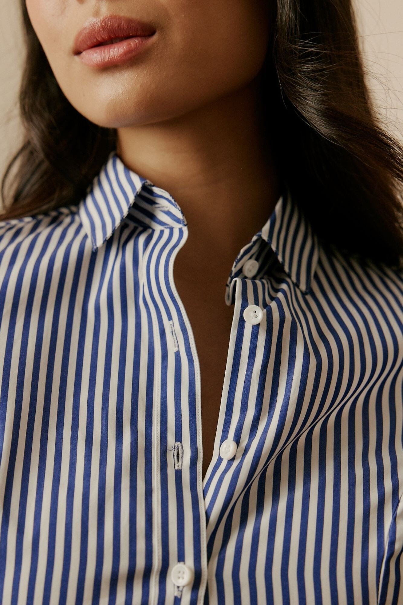 Victoria Classic Shirt - Navy Stripe Cotton Button Down Shirt for Men | Casual & Business Wear | Office, Date Night & Weekend Outfit