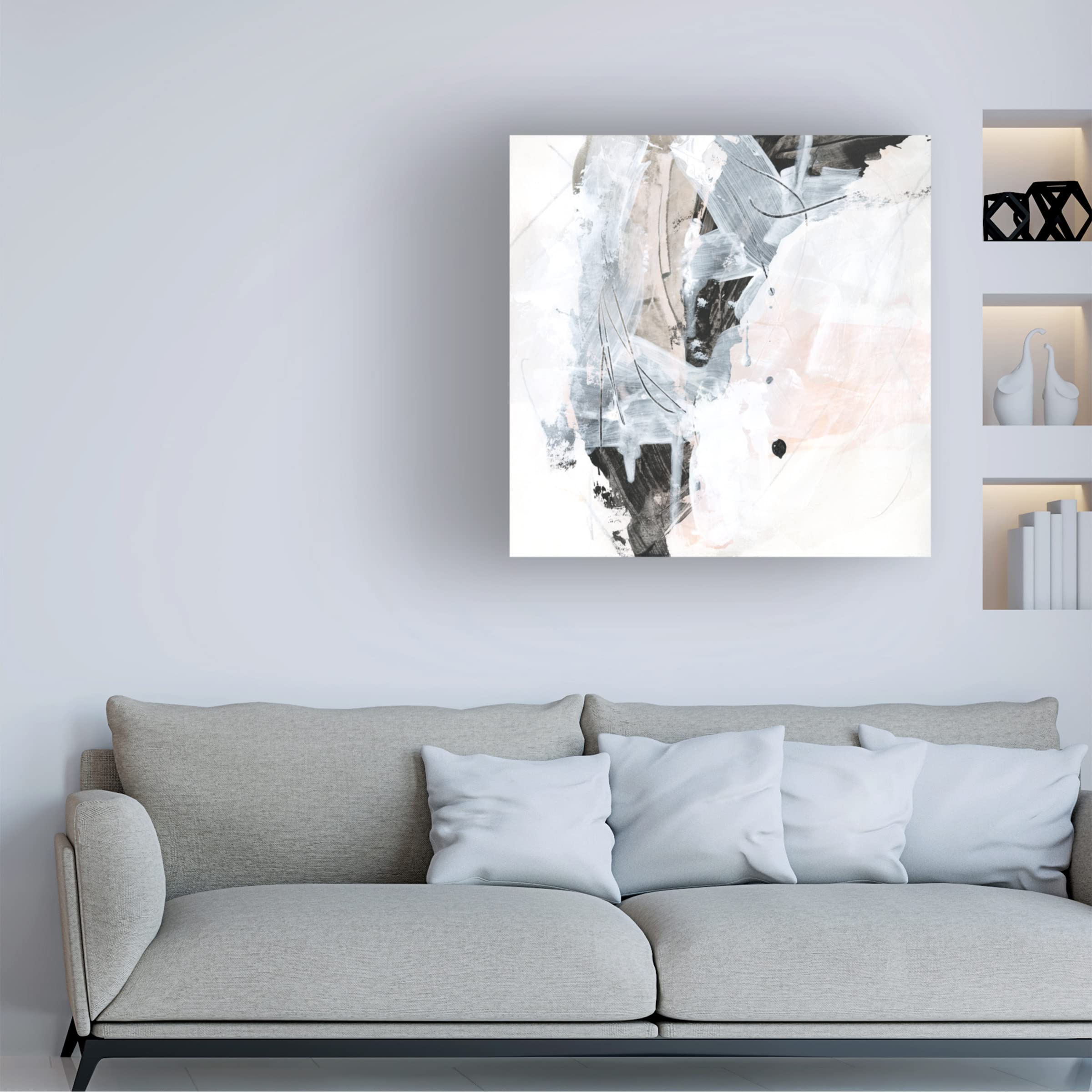 Trademark Fine Art 'Veiled Formation IV' Abstract Canvas Wall Art by June Erica Vess - Perfect for Living Room, Bedroom & Office Decor