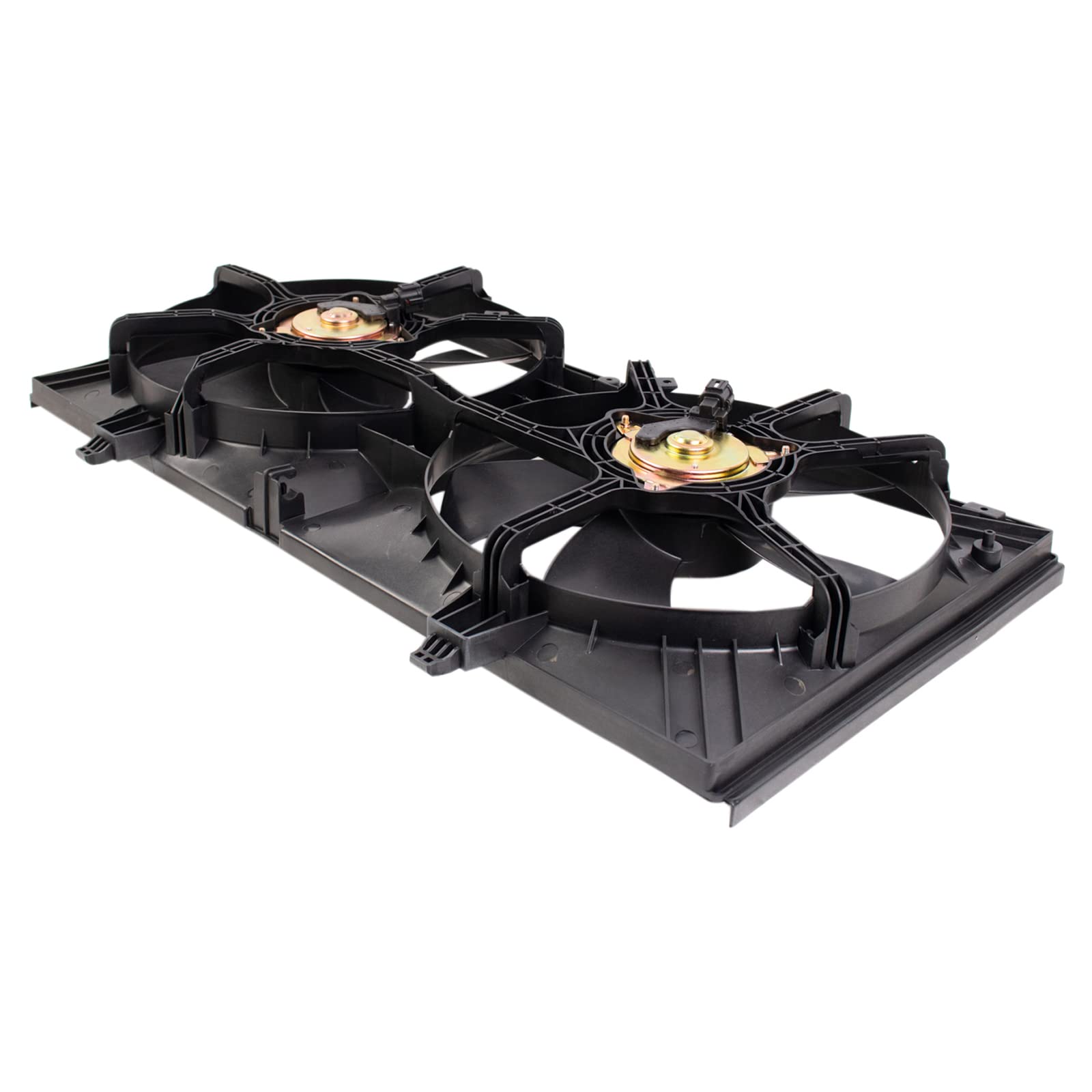 TRQ Radiator Dual Cooling Fan Assembly for 2002-2004 Nissan Altima & 2004-2008 Maxima - NI3115121 Replacement Part - Perfect for Engine Overheating Prevention & Summer Driving