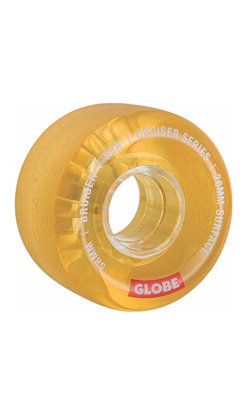 Globe Bruiser Wheels 58mm Clear Honey - Premium Skateboard Wheels for Smooth Riding - Perfect for Street Skating and Park Tricks