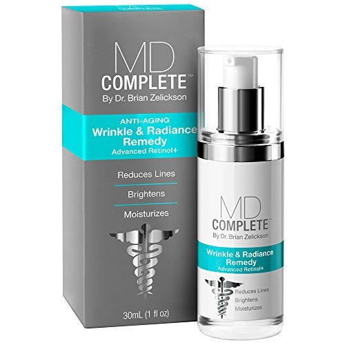MD Complete Wrinkle & Radiance Remedy PLUS Anti-Aging Cream - Retinol, Vitamin C, E & Hyaluronic Acid Face Treatment - Reduces Fine Lines & Wrinkles for Youthful Glow - 1.0 fl oz - Perfect for Night Routine & Daily Skincare Regimen