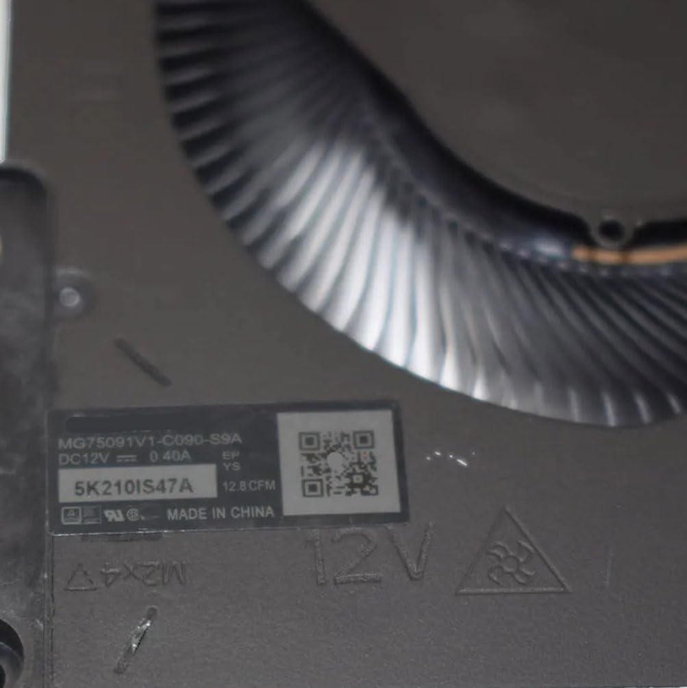 Dell Alienware M17 R5 2022 GPU Cooling Fan Replacement - MG75091V1-C090-S9A 12V 0.4A 4PIN Laptop Fan (Compatible with 12V Models Only, Not for 5V) - Perfect for Gaming & High-Performance Laptop Cooling