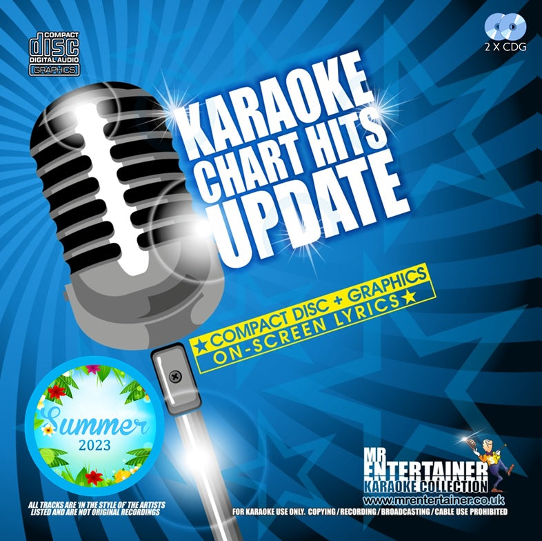 Mr Entertainer Karaoke Chart Hits Update Summer 2023 - Top Party Songs for Home Karaoke Nights & Summer Gatherings