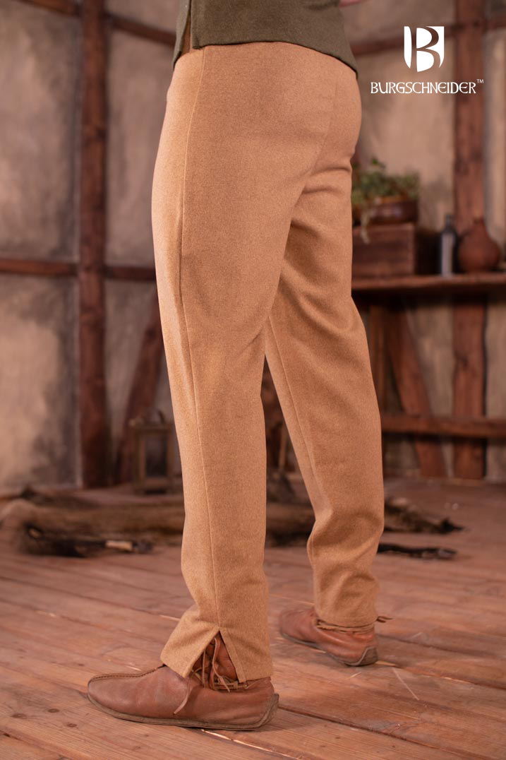 Viking Age Skjoldehamn Pants - Authentic Medieval Norse Trousers in Camel Color | Perfect for LARP, Reenactment & Historical Costuming