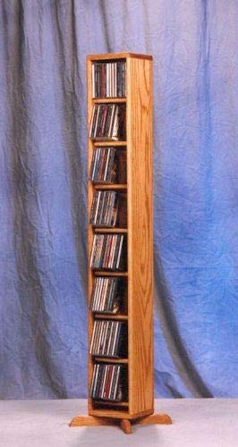 Dark Wood Shed 806 CD Storage Cabinet - Vintage Style Media Organizer for Living Room, Office & Music Studio