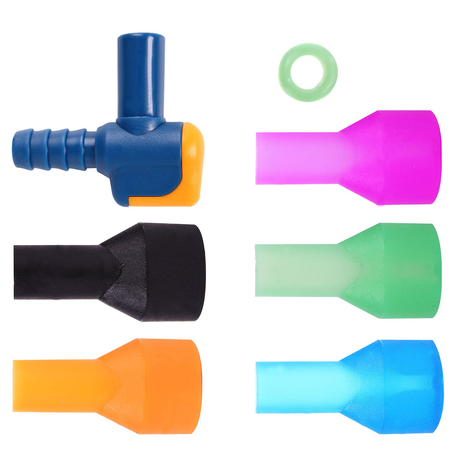J.CARP ON-Off Switch Bite Valve Tube Nozzle Replacement - Compatible with Most Hydration Pack Bladders (CamelBak, Platypus, Osprey) - Perfect for Hiking, Cycling, Camping & Outdoor Adventures