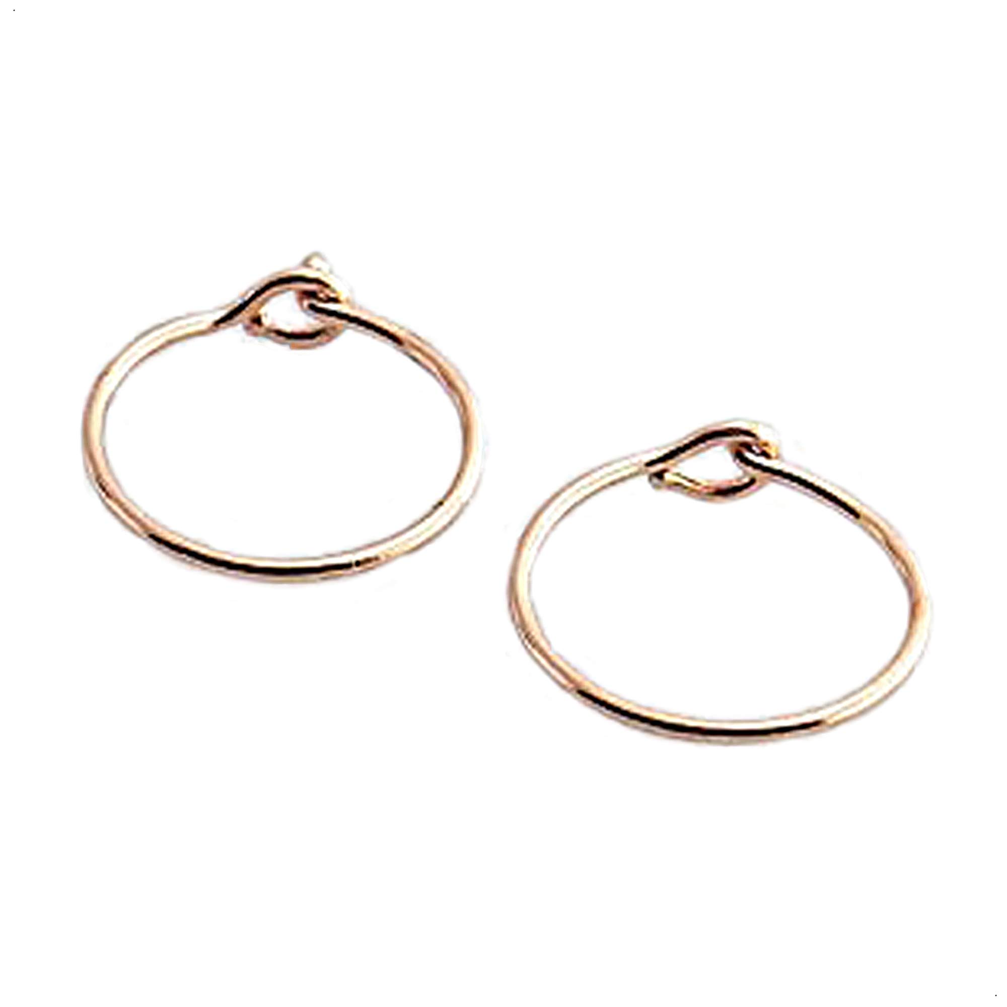 8mm 24 Gauge Rose Gold Filled Hoop Earrings - Cartilage, Nose, Septum, Helix, Tragus Piercing Jewelry - Smooth Finish for Everyday Wear & Special Occasions