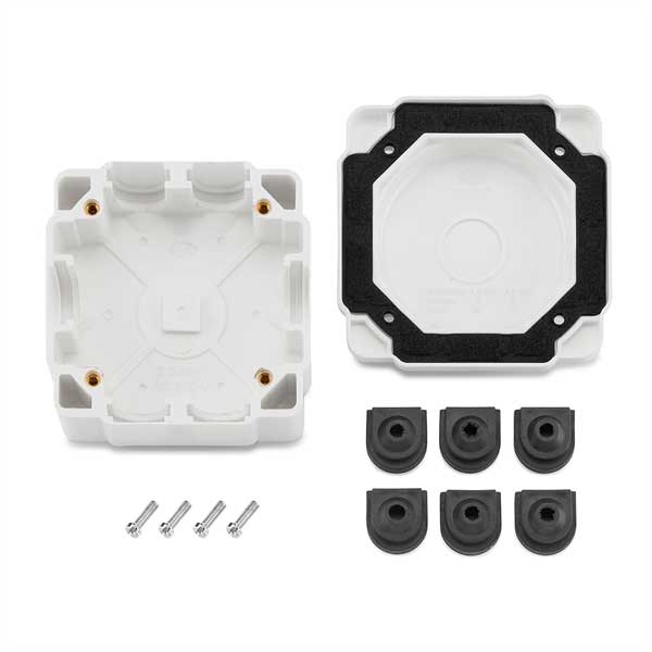 White Bakelite Junction Box IP44 - Waterproof Electrical Connector for Home, Garage & Outdoor Wiring