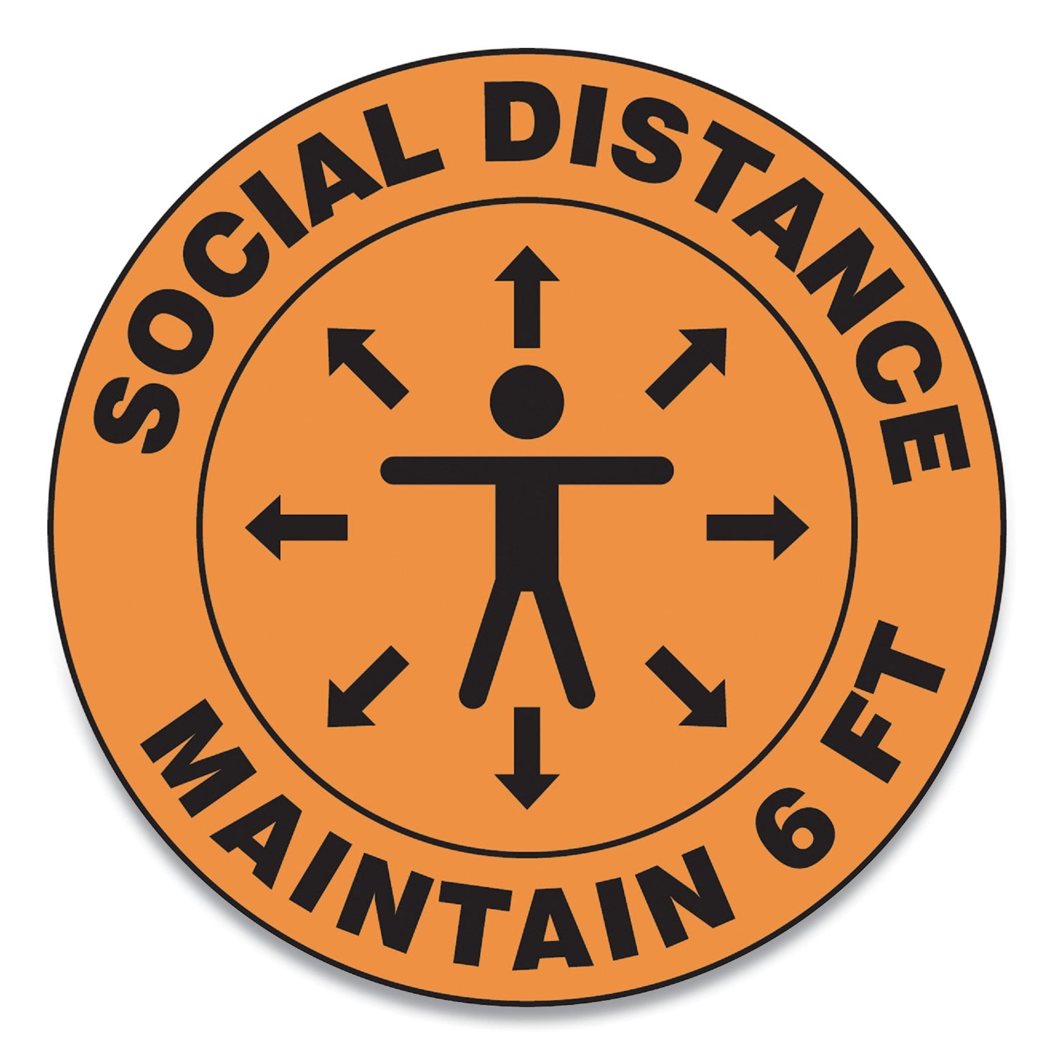 Accuform® Slip Gard Social Distance Floor Signs - 17