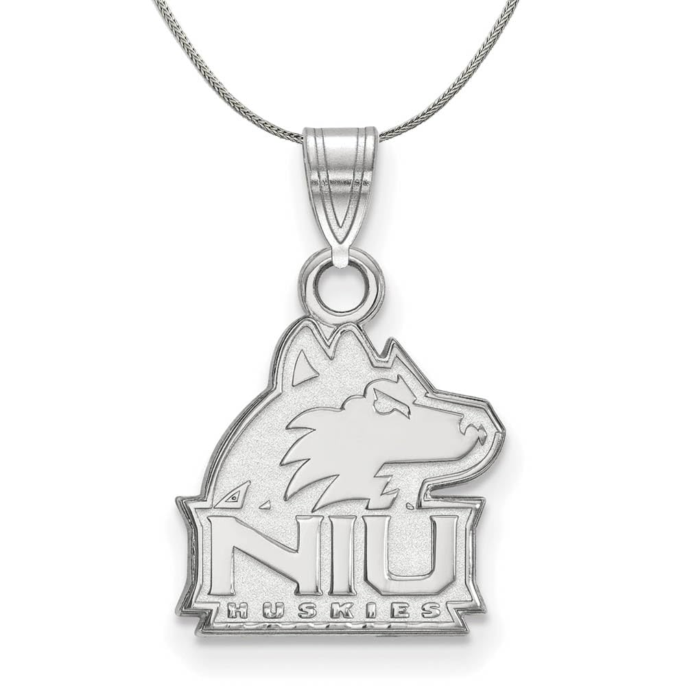 Black Bow Sterling Silver Northern Illinois University Small Pendant Necklace - Perfect for Alumni Gifts, Graduation Jewelry & School Spirit Accessories