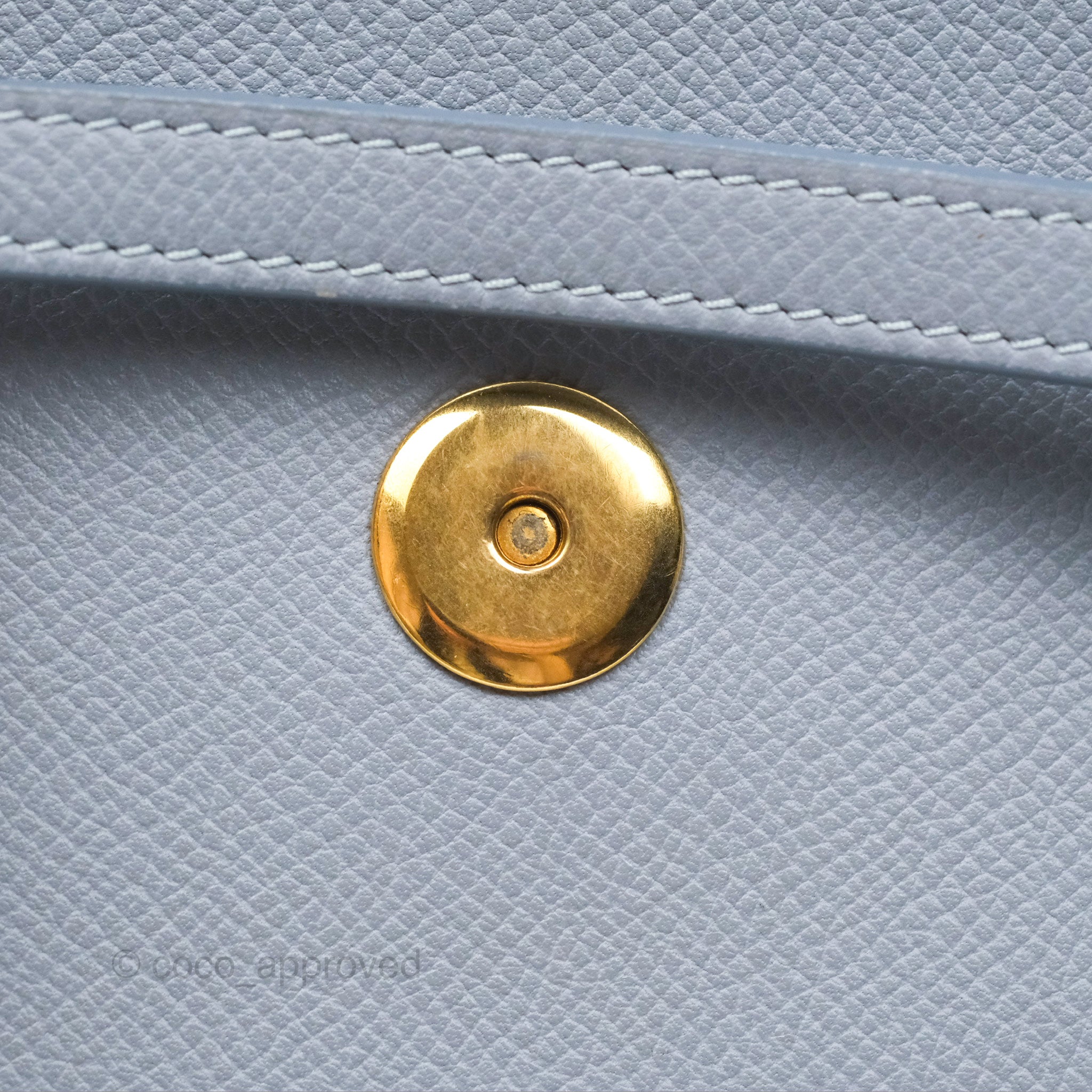 Celine Nano Belt Bag in Arctic Blue - Genuine Grained Calfskin Leather with Gold Hardware | Luxury Crossbody Purse for Women, Perfect for Work, Travel & Everyday Use