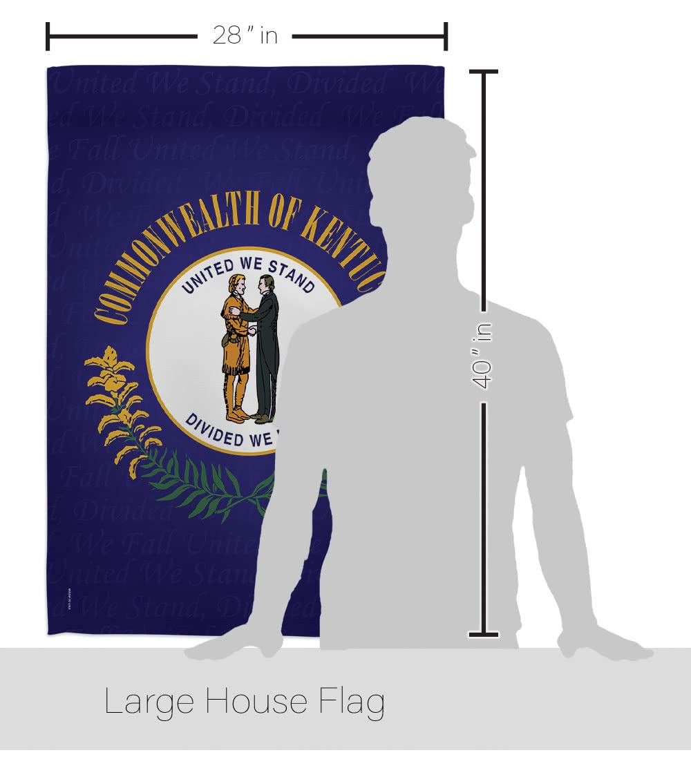 Kentucky Americana Double-Sided House Flag 28x40 - Patriotic Outdoor Decor