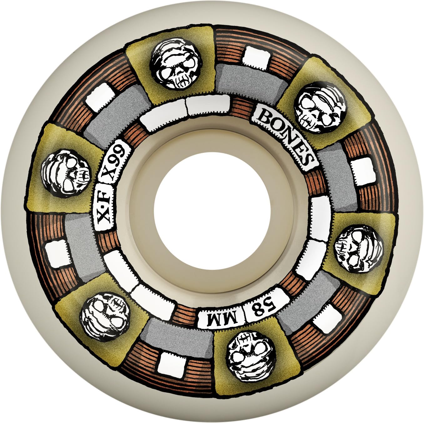 Bones Wheels X99 X-Formula 99A Skateboard Wheels - High Performance 99A Hardness for Street Skating, Park Riding & Cruising - Durable Urethane for Smooth Ride & Tricks