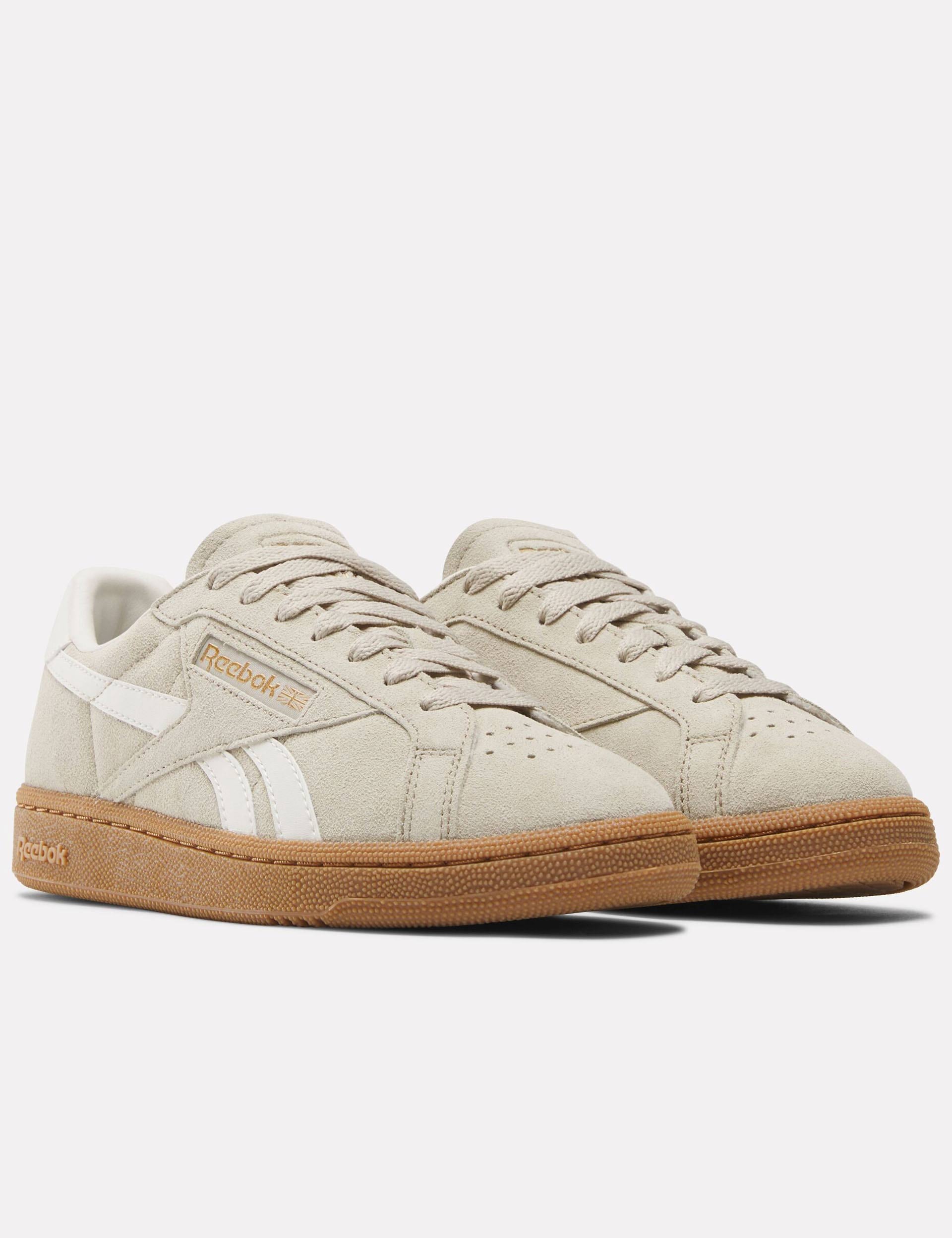 Reebok Club C Grounds Classic Sneakers - Beige/Chalk/Gum for Men & Women | Vintage Tennis Shoes for Casual Wear & Street Style