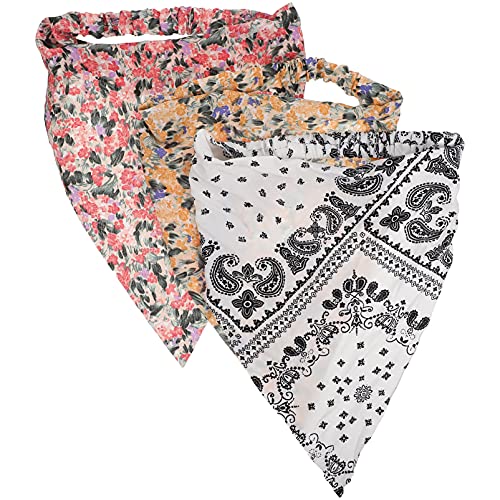 Bohemian Style Headbands for Women - 3 Pack Elastic Hair Accessories with Exquisite Design - Perfect for Yoga, Beach, and Everyday Fashion
