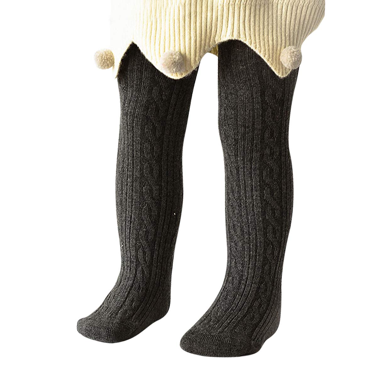 Zando Baby Girls Tights - Soft Cotton Seamless Leggings for Toddlers & Infants | Warm Knit Socks & Stockings for Newborns | Perfect for Playtime, Daycare & Winter Outfits