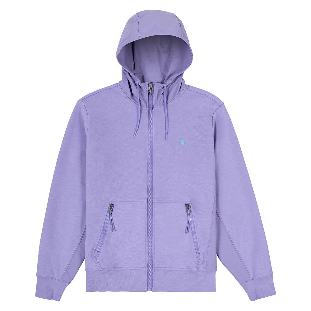 All Weather Double Knit Zip Up Hoodie for Men & Women - Sky Lavender | Warm Winter Jacket, Cozy Fall Outerwear, Casual Streetwear Fashion