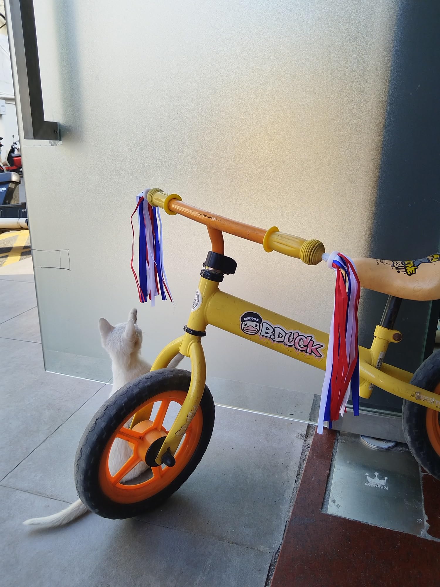 1 Pair Patriotic Bike Streamers - Red White Blue Bike Tassels & Ribbon Decorations for Bicycle, Scooter, Tricycle Handlebar | Perfect for 4th of July, Memorial Day & Independence Day Celebrations