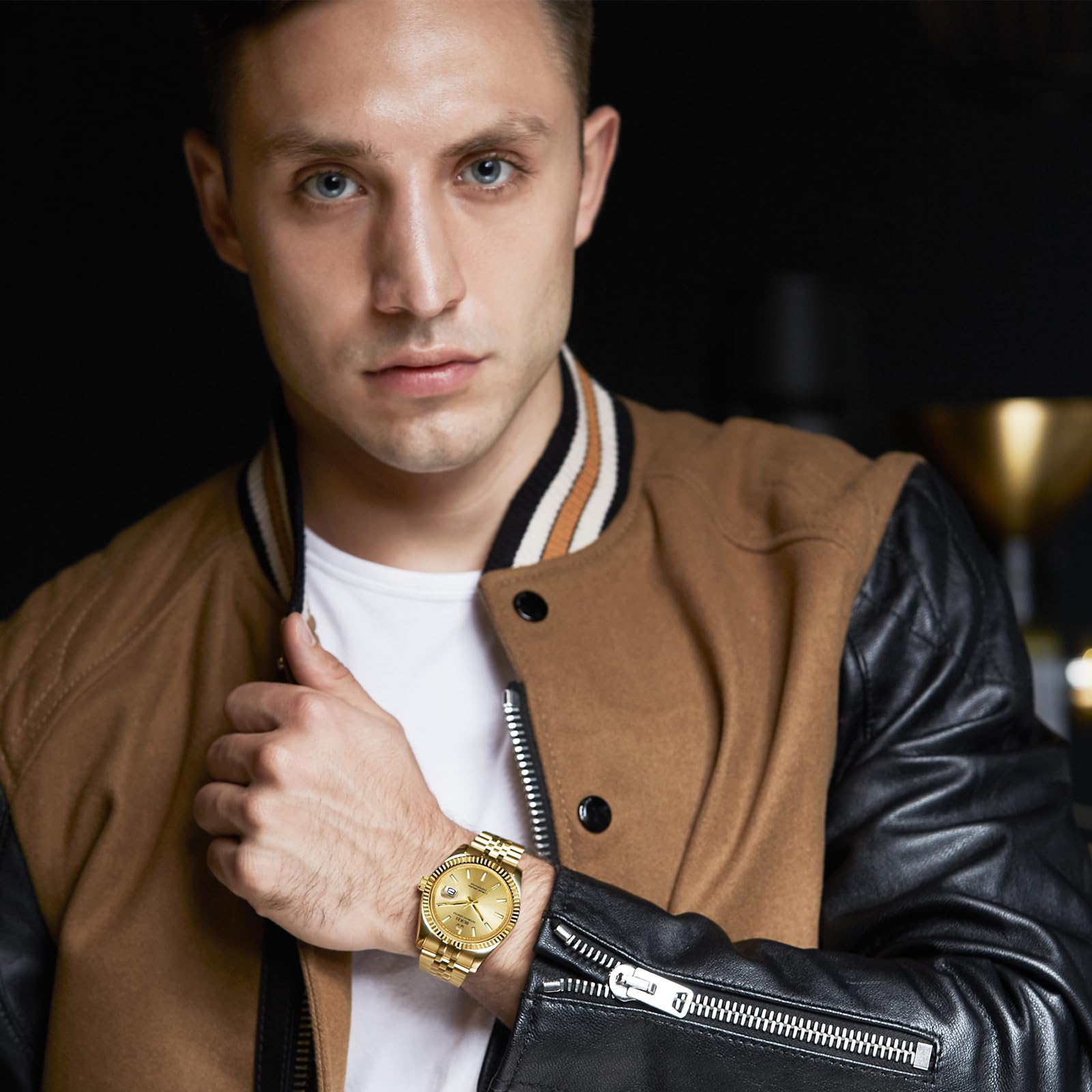 BUREI Men's Automatic Mechanical Watch - Luxury Business Stainless Steel Waterproof Self-Winding Watch for Men | Perfect for Office, Formal Events & Everyday Wear