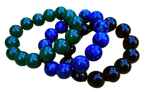 Gemstone Beaded Bracelets - Lapis Lazuli, Garnet & Tiger's Eye Crystal Stone Bracelets for Women - Stackable Beaded Jewelry for Everyday Wear, Gifts & Boho Style
