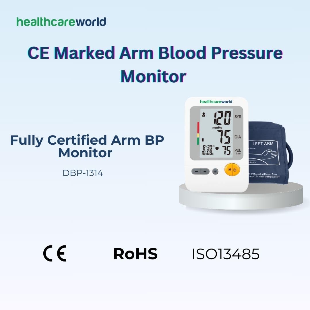 Accurate Digital Blood Pressure Monitor with Large Cuff (30-42cm) & Standard Cuff (22-36cm) - Automatic Inflation, WHO Indicator - Perfect for Home Health Monitoring & Doctor Visits