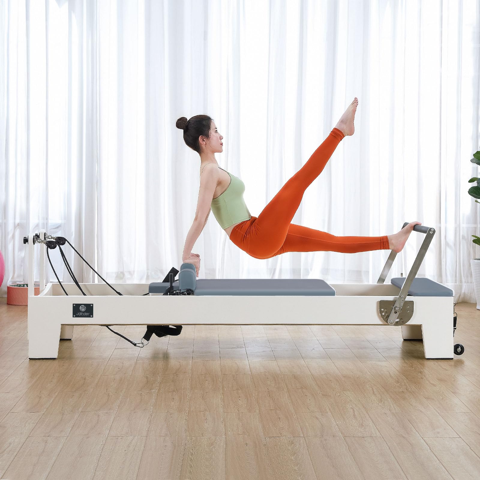 Premium Pilates Reformer Machine for Home Gym - 992 lbs Weight Capacity, Full Body Workout Equipment for Strength Training, Yoga & Studio-Grade Exercises (Gray) | Perfect for Home Fitness, Pilates Studios & Rehabilitation Training