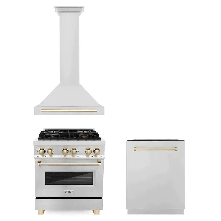ZLINE Autograph Edition Stainless Steel Kitchen Package - 30