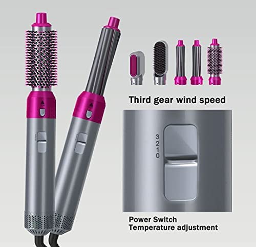 KOSHIYA 5-in-1 Hair Dryer Brush with Rotating Hot Air - Blow Dryer, Curler & Volumizer for All Hair Types | Reduces Frizz & Static | Perfect for Home Styling & Salon-Quality Results