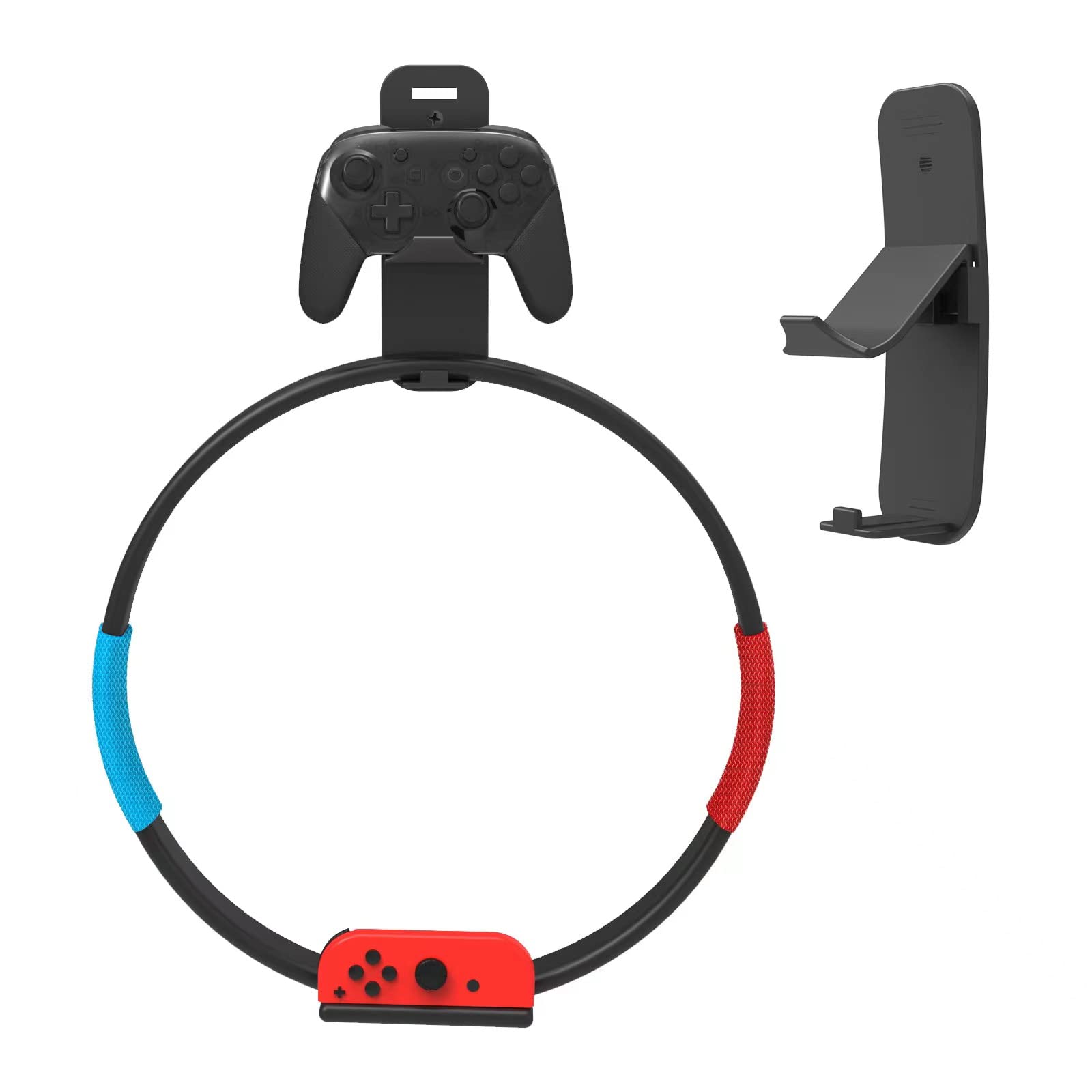 ECHZOVE PS5 & Xbox Controller and Headset Wall Mount - Dual Headphone & Gamepad Holder for Playstation 5, Xbox Series X/S - Space-Saving Black Gaming Accessory (Perfect for Bedroom, Gaming Room & Small Spaces)