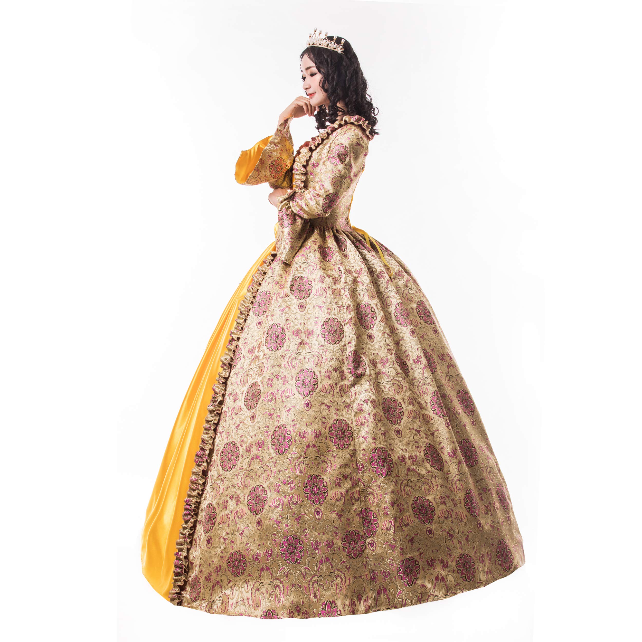 Victorian Renaissance Queen Dress for Women - Elegant Long Party Costume & Rococo Masquerade Ball Gown | Perfect for Halloween, Cosplay, Themed Parties & Historical Reenactments